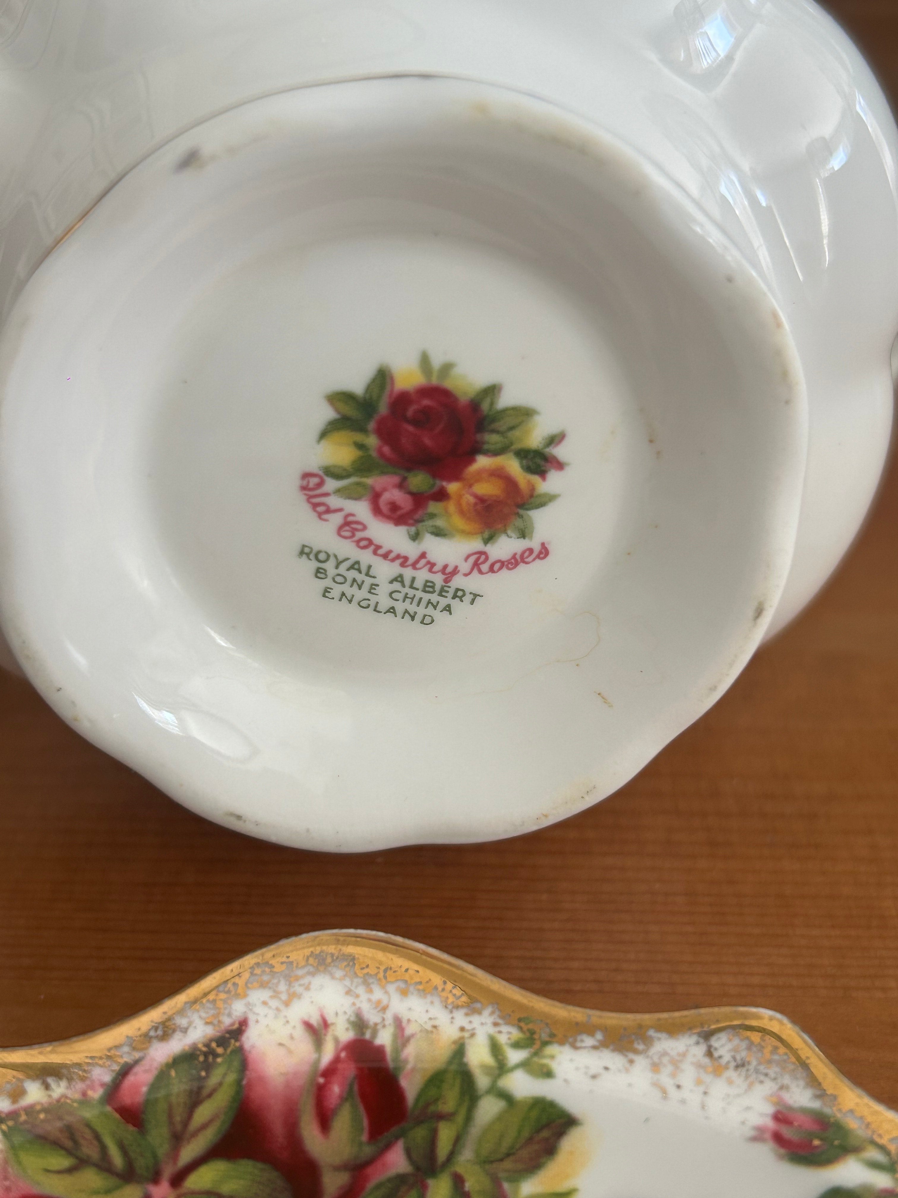 Royal Albert Old Country Roses Creamer Jug & Saucer Set – Vintage Fine Bone China