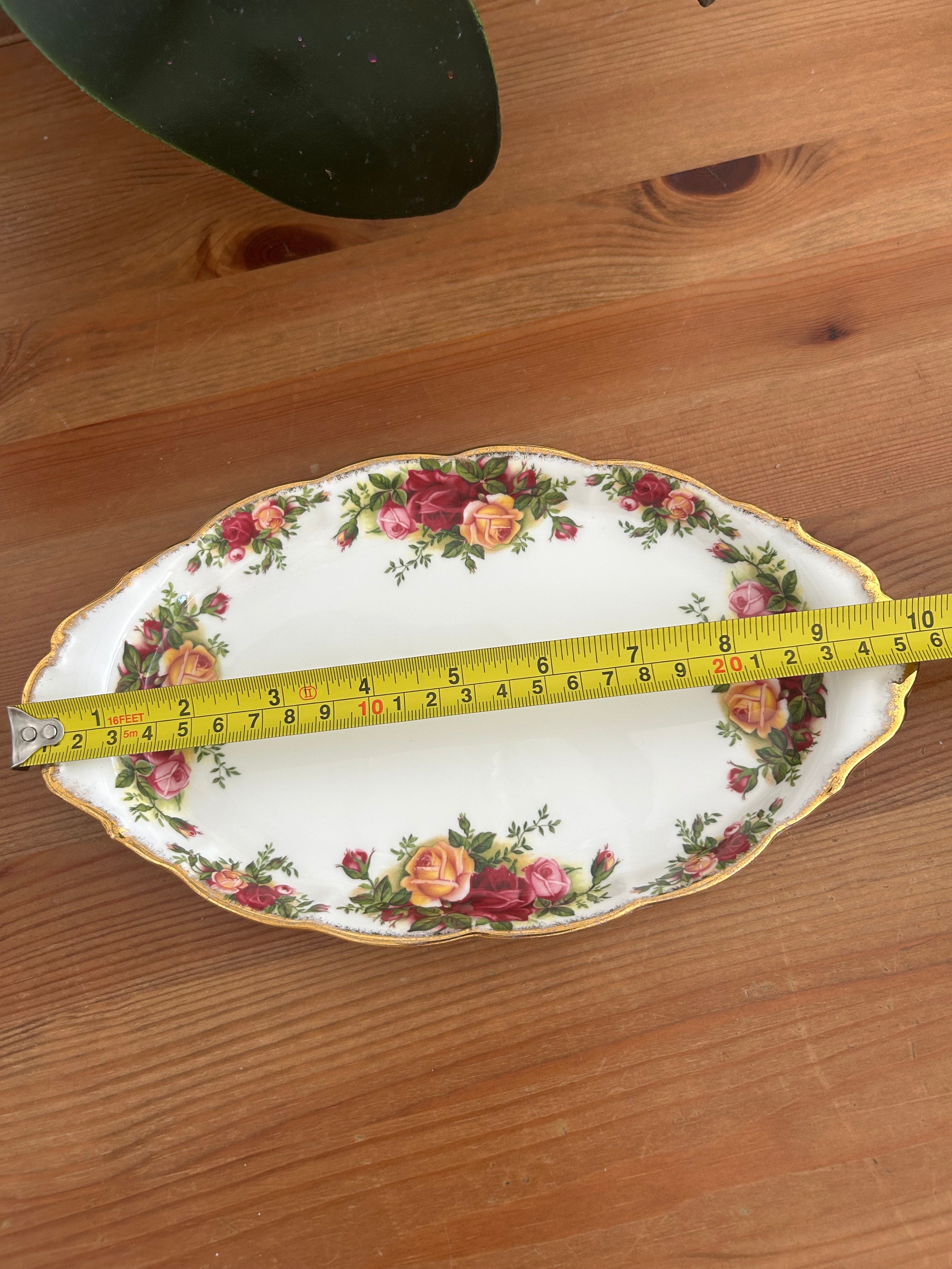 Royal Albert Old Country Roses Oval Serving Platter 9.5" – Fine Bone China – Made in England – Vintage