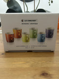 Le Creuset Rainbow Espresso Cups Set of 6 100ml BNIB Stoneware Gift