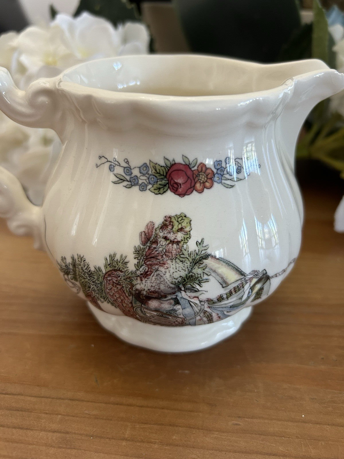 Vintage Sarreguemines Obernai Milk Jug / Creamer – Henri Loux – Rooster Motif – Alsace France
