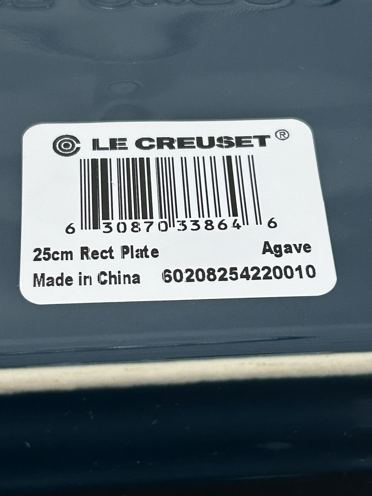 Le Creuset Stoneware Rectangular Plate 25cm – Agave Blue