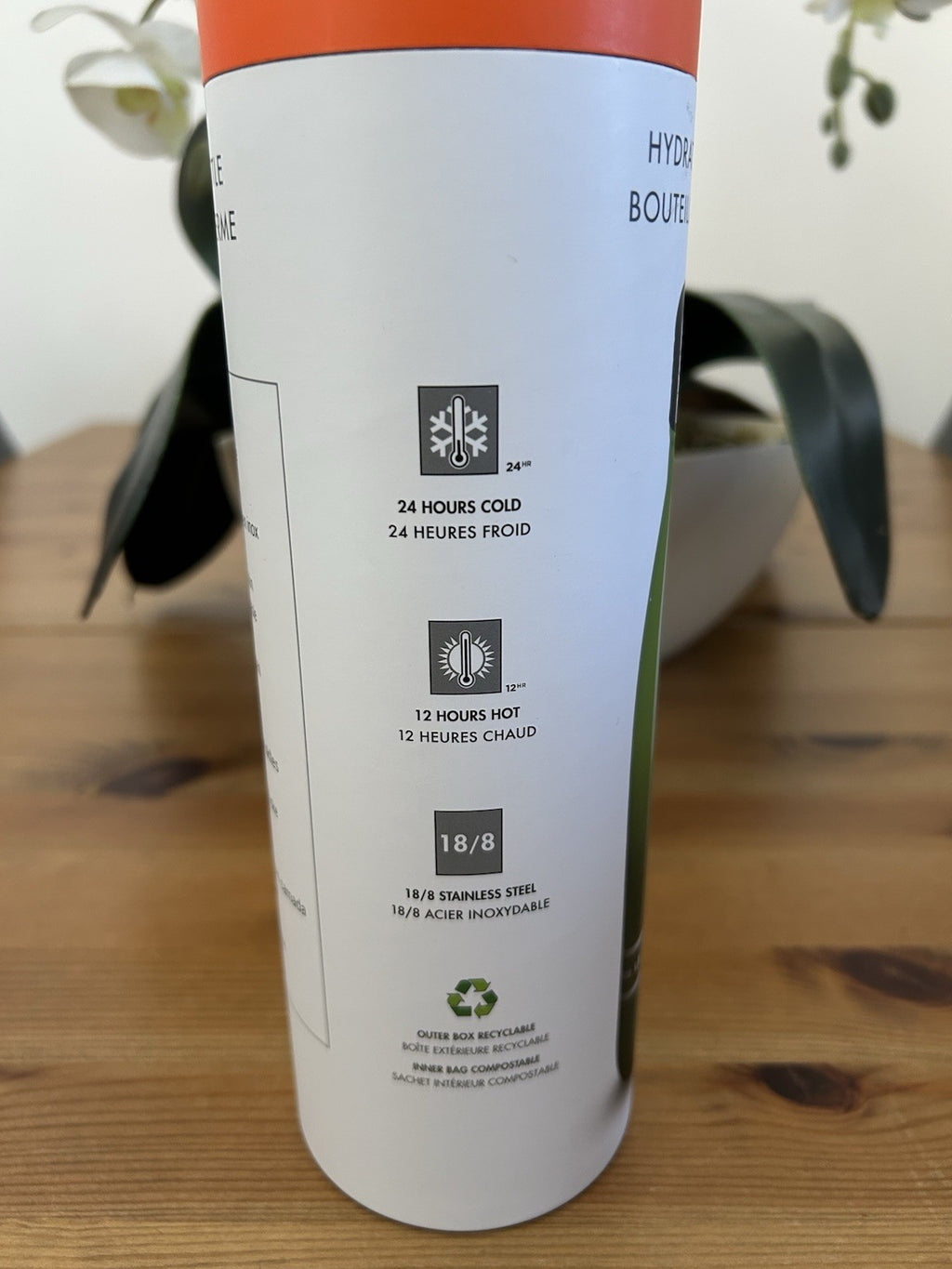 New Le Creuset Hydration Bottle 500ml - Bamboo Green - Insulated Stainless Steel