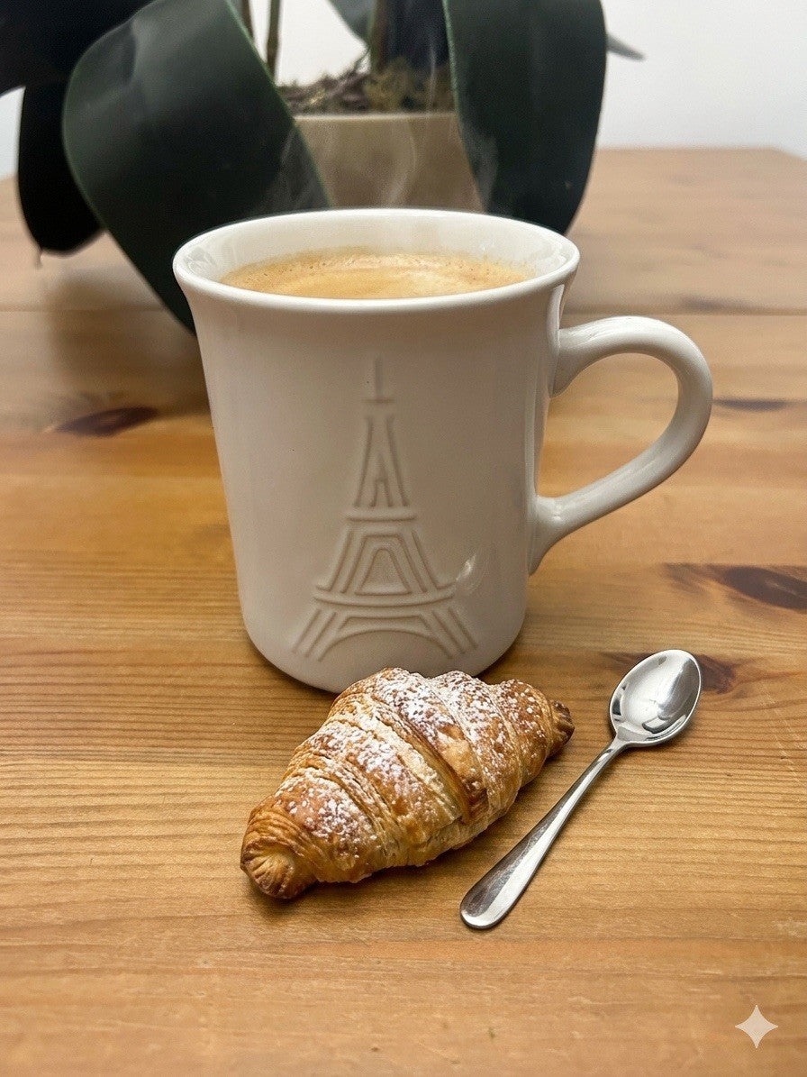 Le Creuset Paris Eiffel Tower Mug - 400ml White Stoneware - Brand New