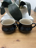 Le Creuset Black Stoneware Soup Bowls with Handles – Set of 2 – 400ml – Pre-Loved
