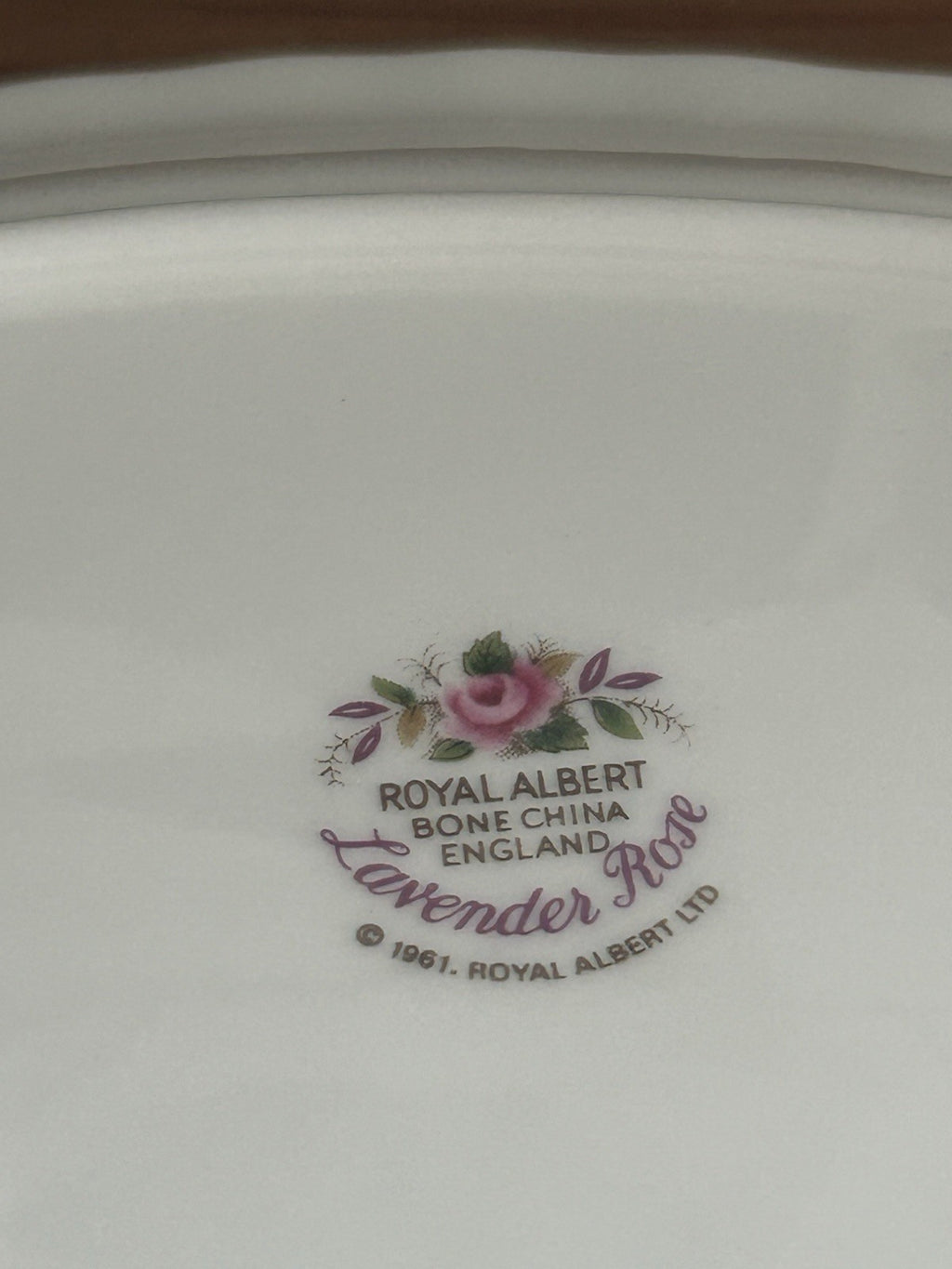Royal Albert Lavender Rose Oval Soup Coupe Saucer – Bone China – Made in England – Vintage