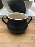 Le Creuset Satin Black Stoneware Soup Bowl with Handles – Matte Finish – Pre-Loved