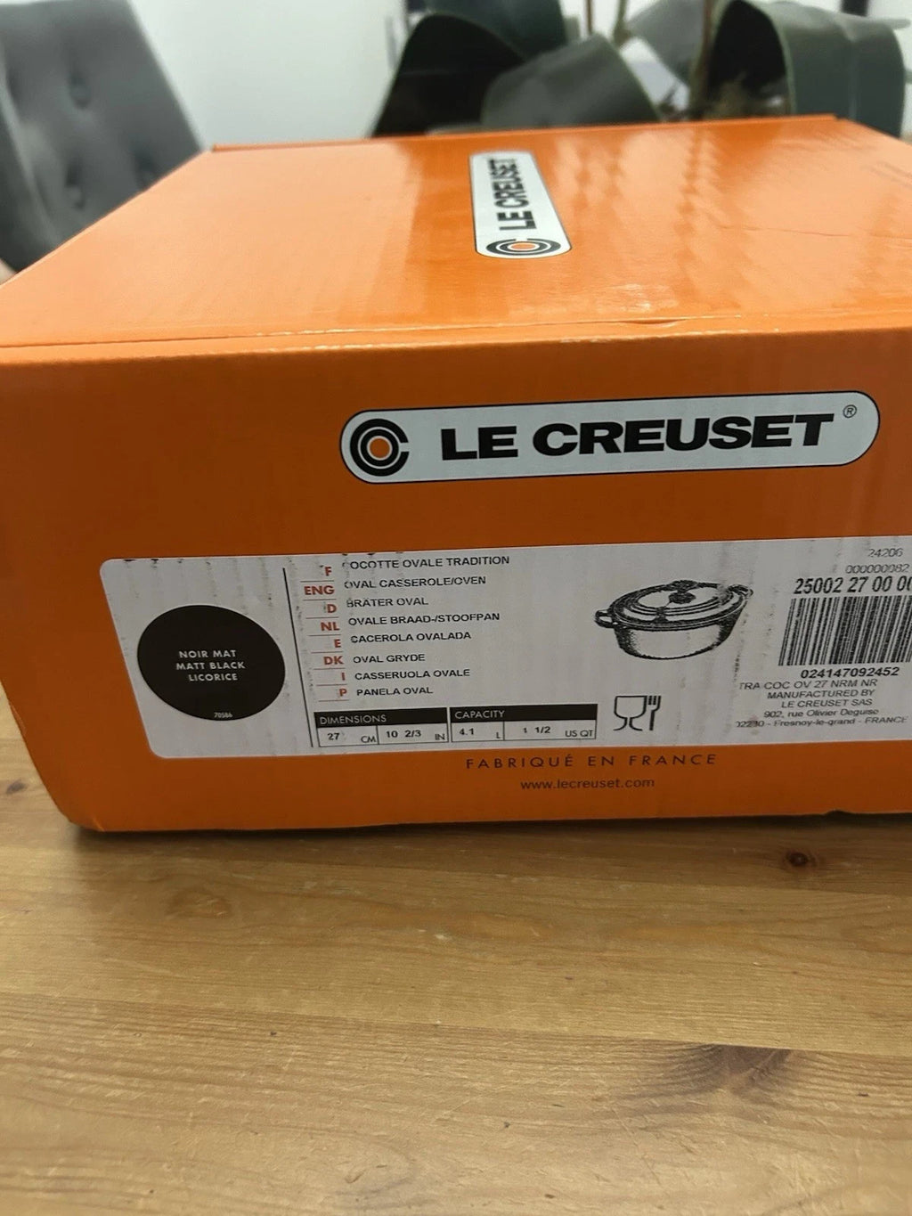 Le Creuset Oval Casserole Dish 27cm – Cast Iron – Brand New – RRP £309