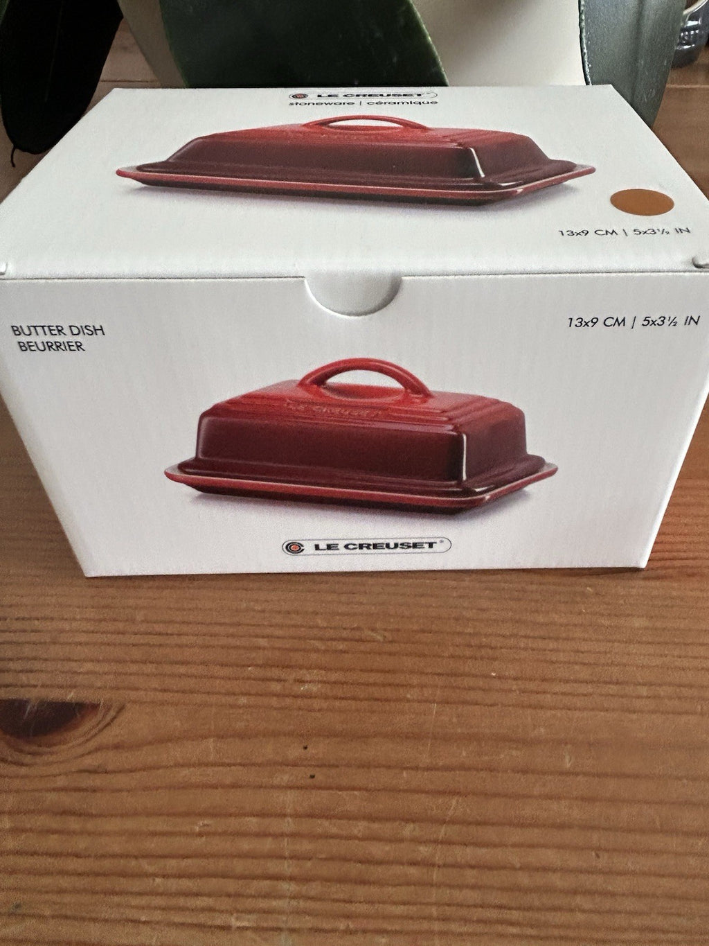 Le Creuset Nectar Butter Dish – Stoneware – Brand New & Boxed – 13 x 9cm