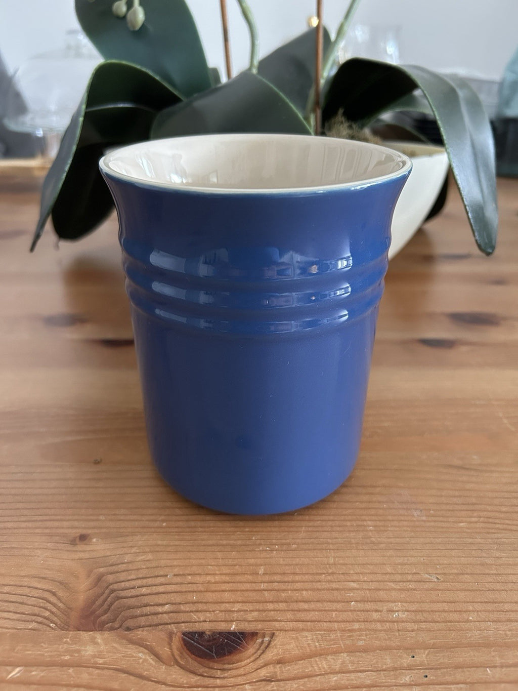 Le Creuset Utensil Jar – Dark Blue Stoneware – Pre-Loved