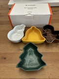 Le Creuset Stoneware Christmas Mini Serving Dishes – Set of 4 – Brand New in Box