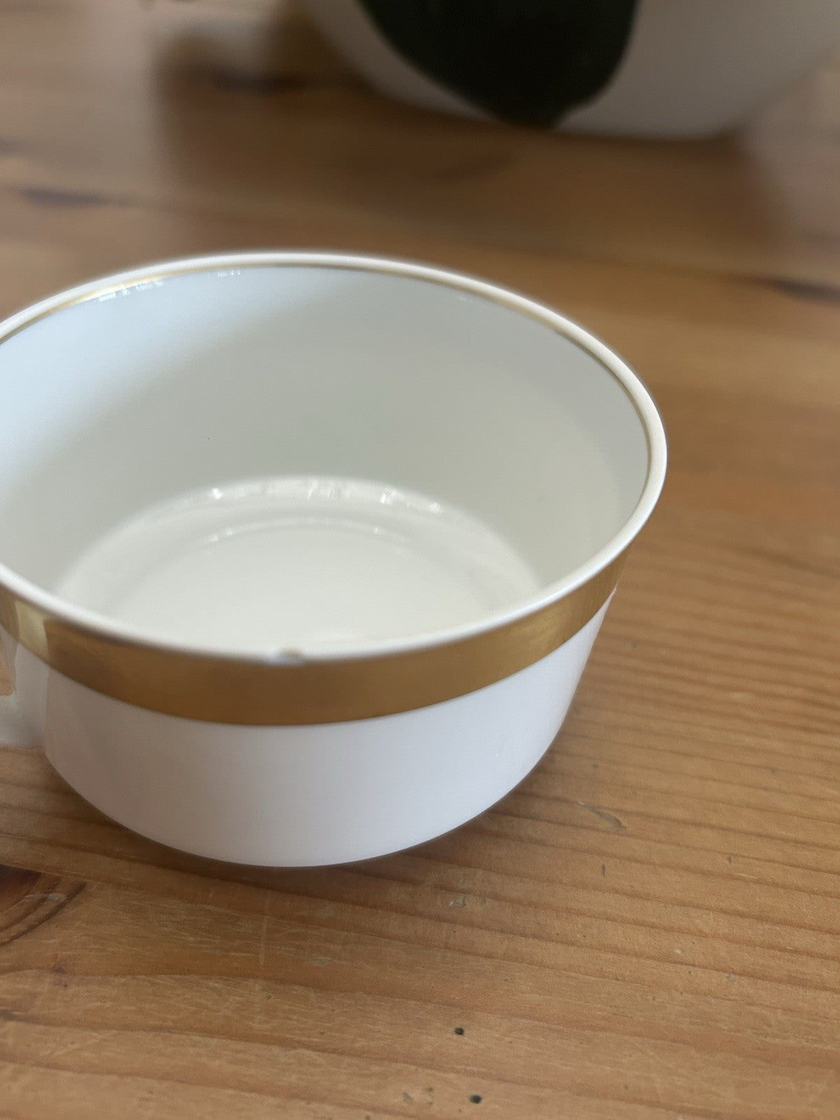 Langenthal Suisse Chateau Teacups – Set of 5 – White & Gold Band – Swiss Porcelain – Vintage