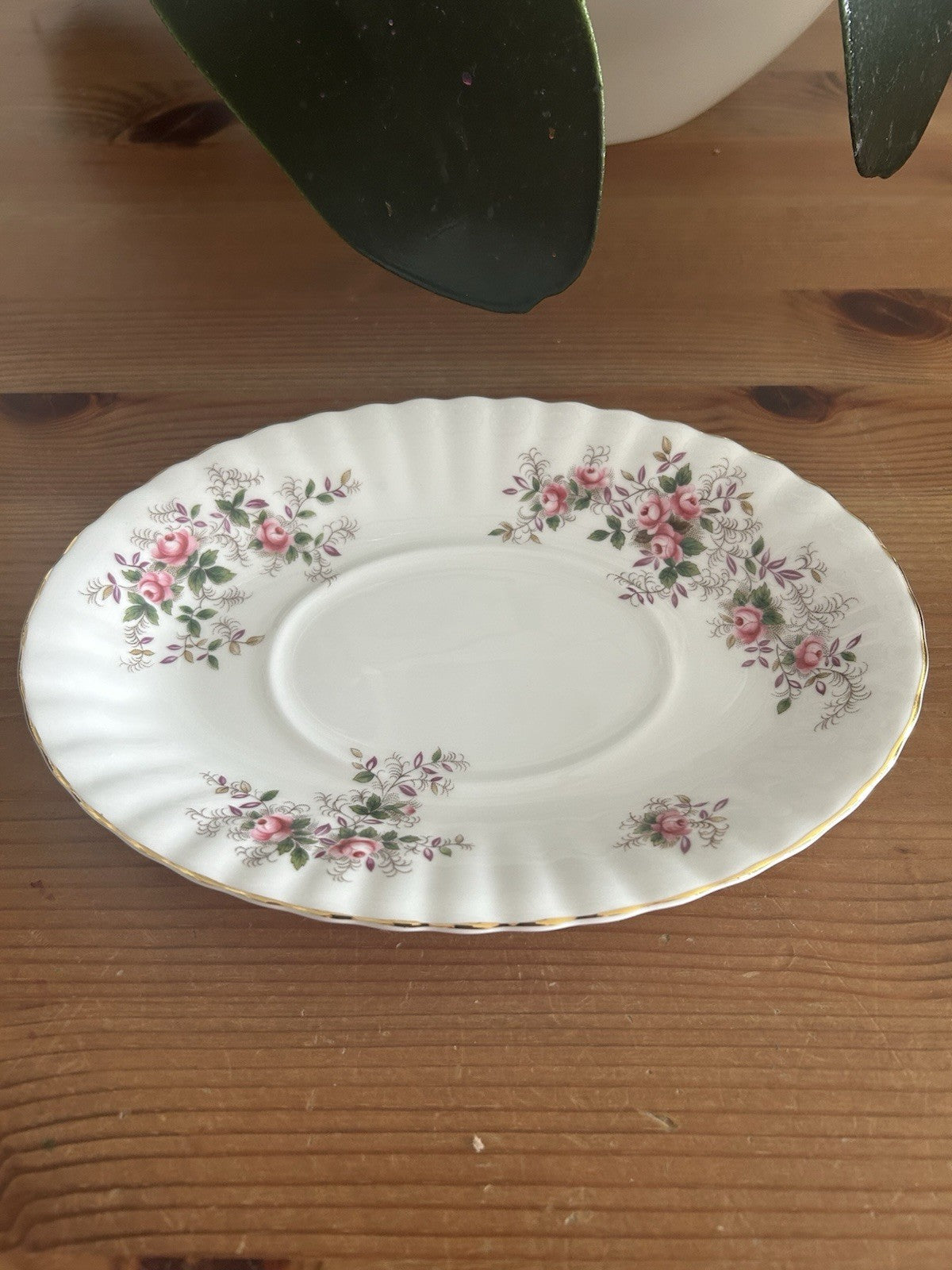 Royal Albert Lavender Rose Oval Soup Coupe Saucer – Bone China – Made in England – Vintage