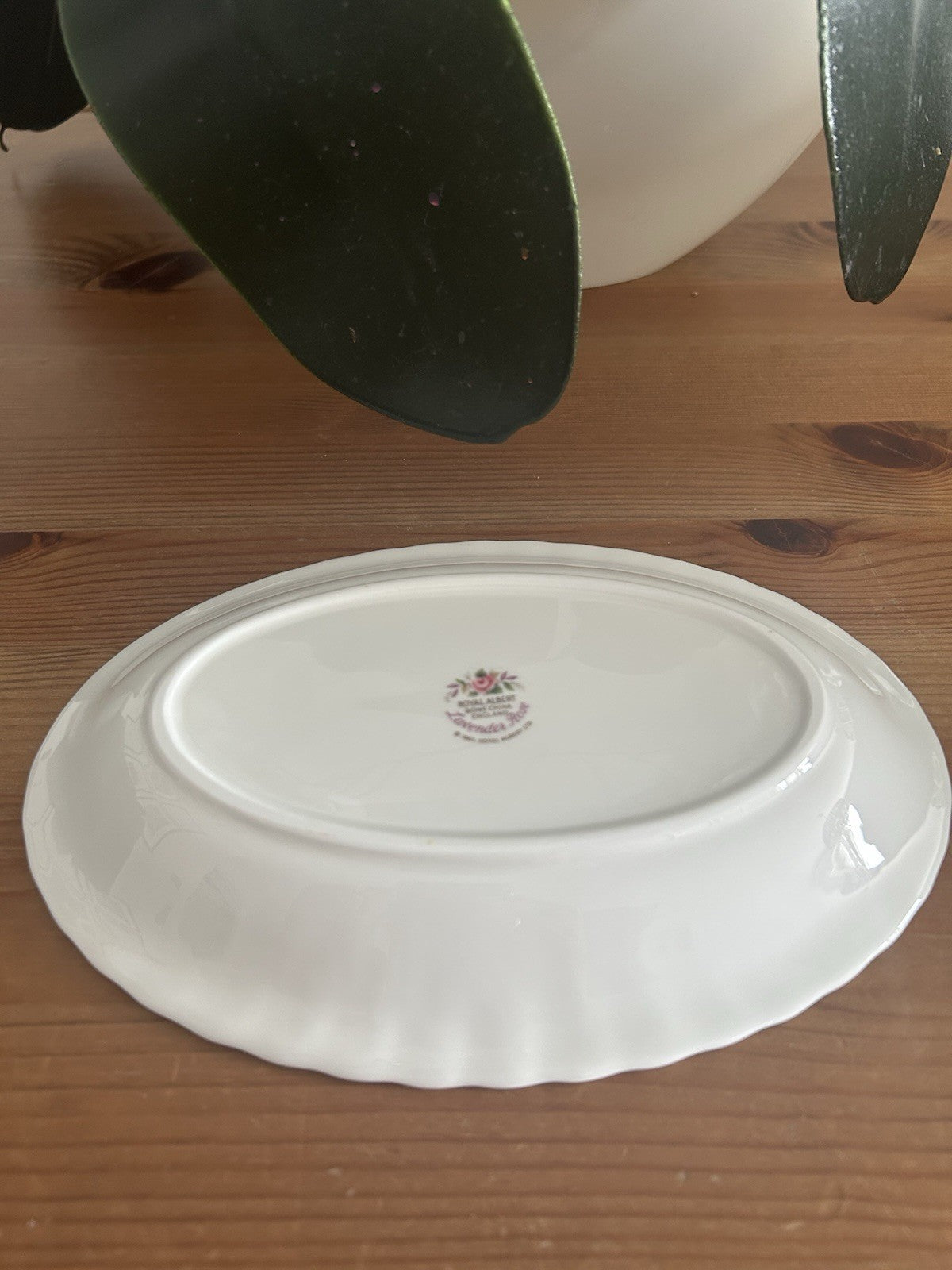 Royal Albert Lavender Rose Oval Soup Coupe Saucer – Bone China – Made in England – Vintage