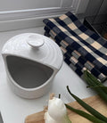 Le Creuset White Stoneware Salt Keeper / Salt Pig – Brand New & Boxed