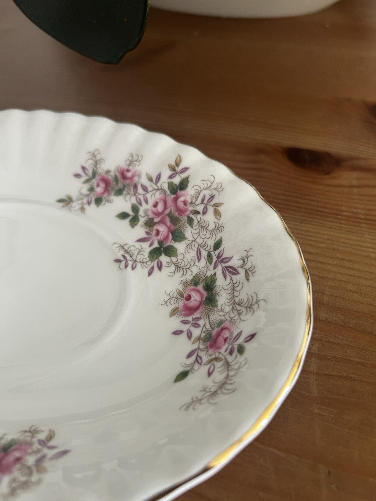 Royal Albert Lavender Rose Oval Soup Coupe Saucer – Bone China – Made in England – Vintage
