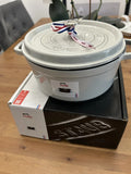 Staub Round Cocotte 24cm – White Truffle – Cast Iron Dutch Oven – Brand New – RRP £279