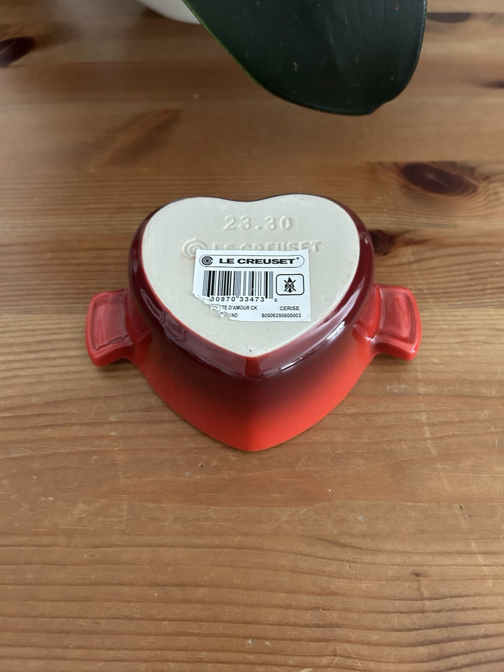 Le Creuset Mini Heart Cocotte – Cerise Red Stoneware – Brand New in Box