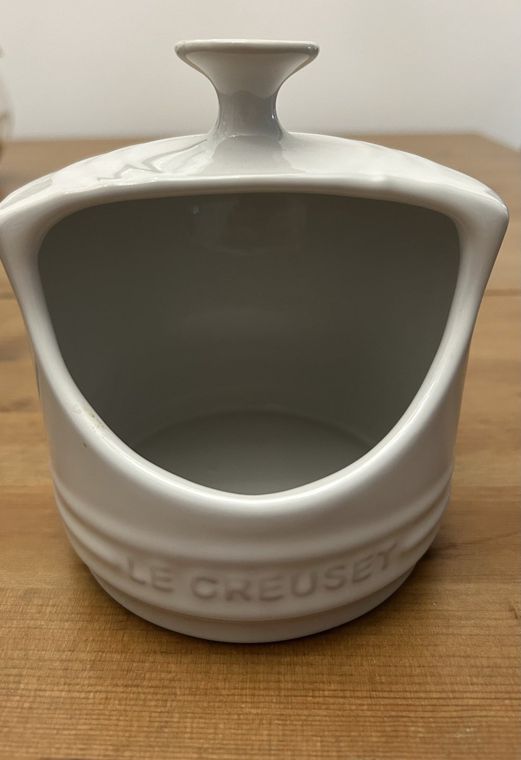 Le Creuset White Stoneware Salt Keeper / Salt Pig – Brand New & Boxed